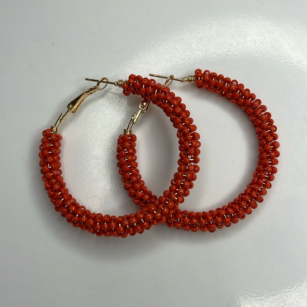 Beaded Hoops